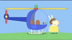 Miss Rabbit and her rescue helicopter