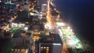 Nha Trang Beach by night from our apartment
